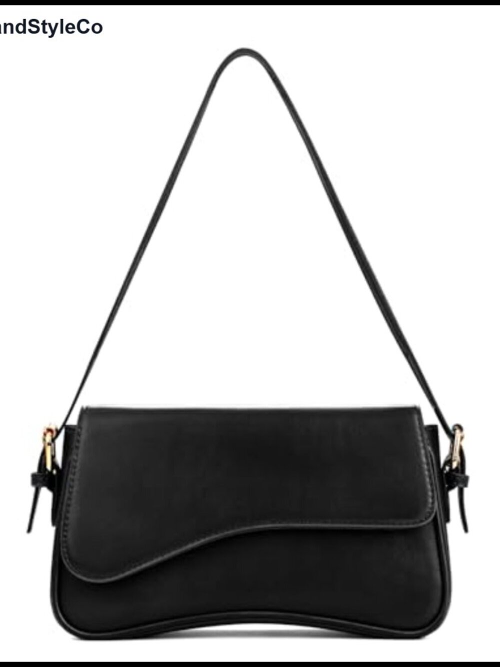 Vegan Leather Saddle Shoulder Bag with 2 Removable Straps Crossbody Hobo